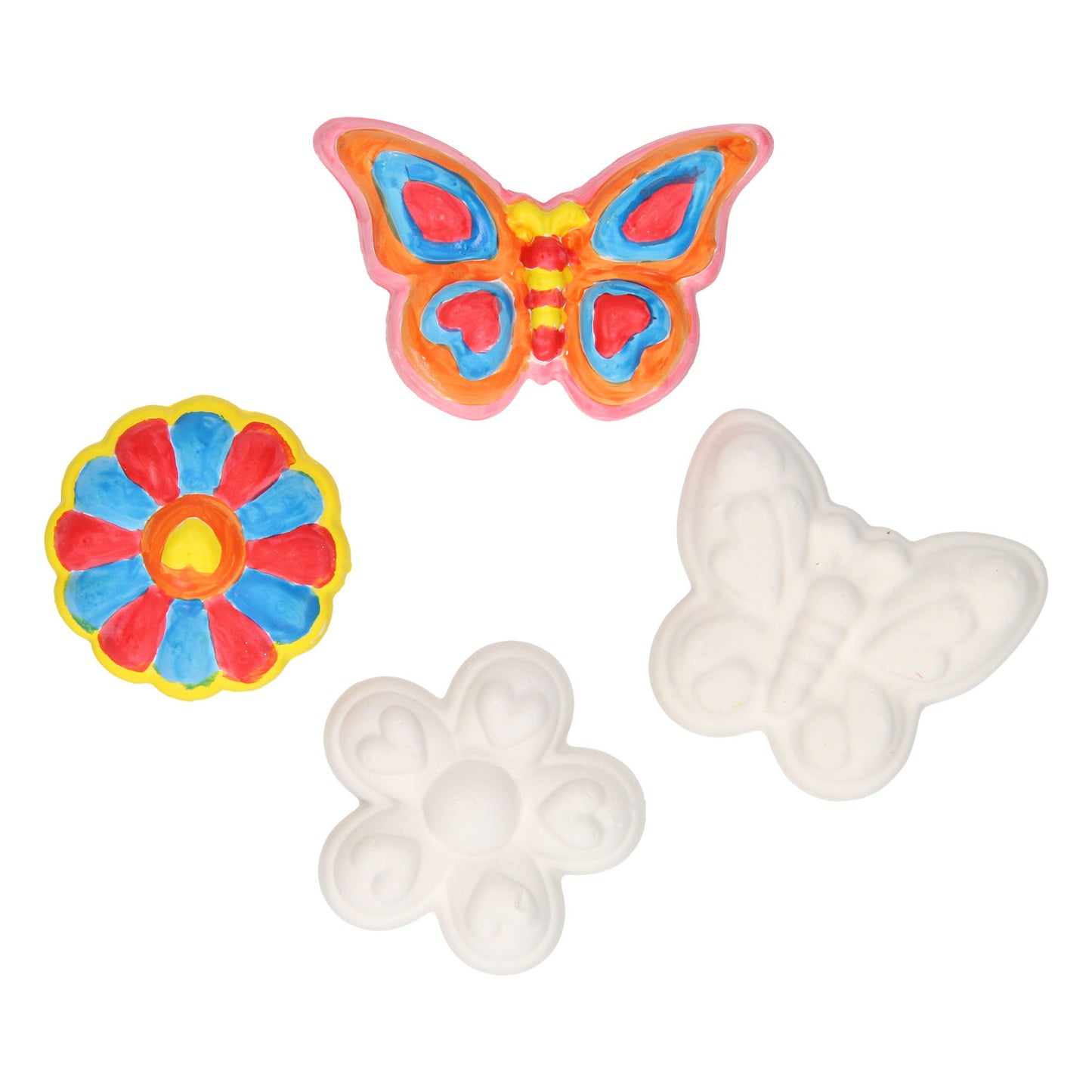 Magneti in gesso - fiori di farfalle