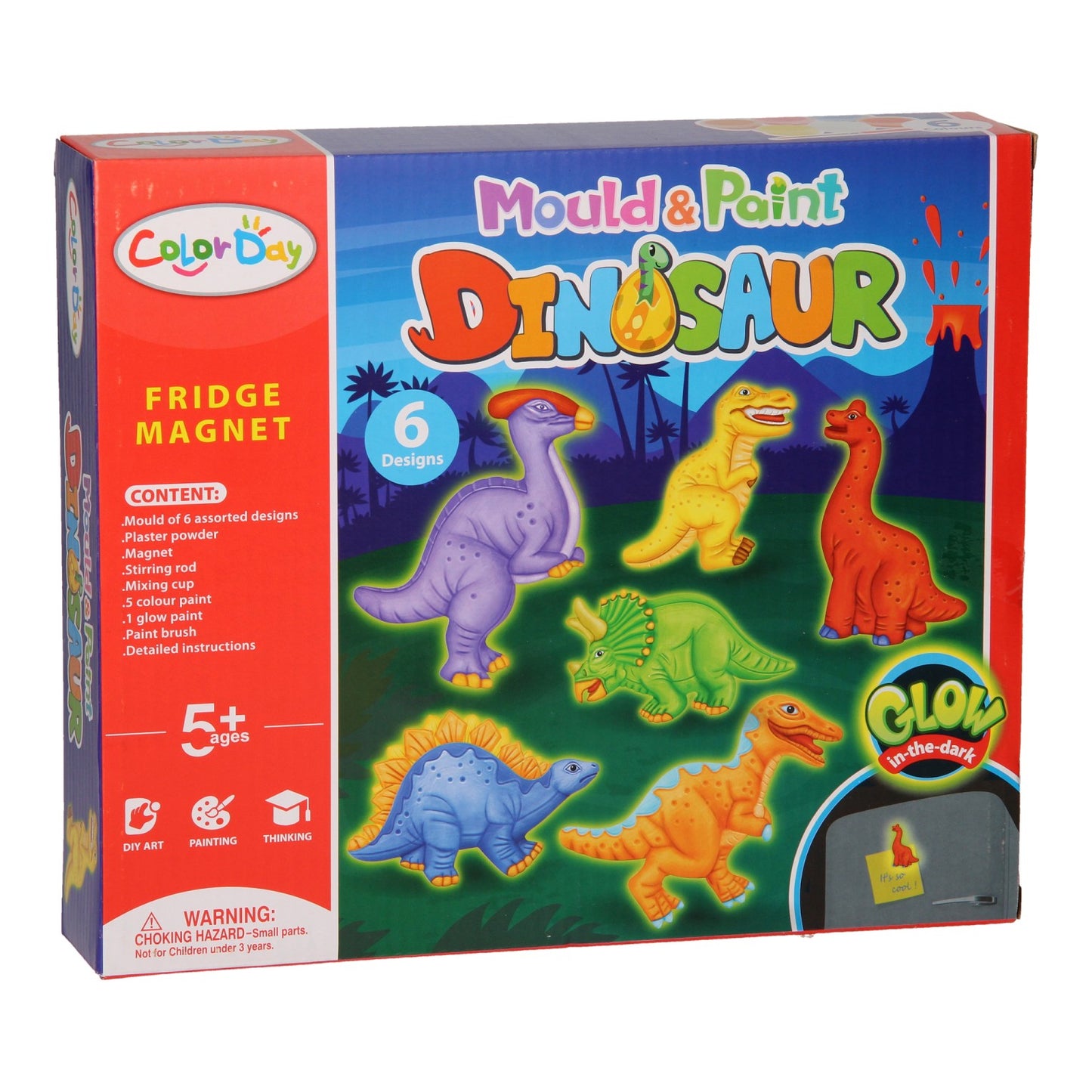 Gips Gieten Glow en los imanes oscuros Dino's