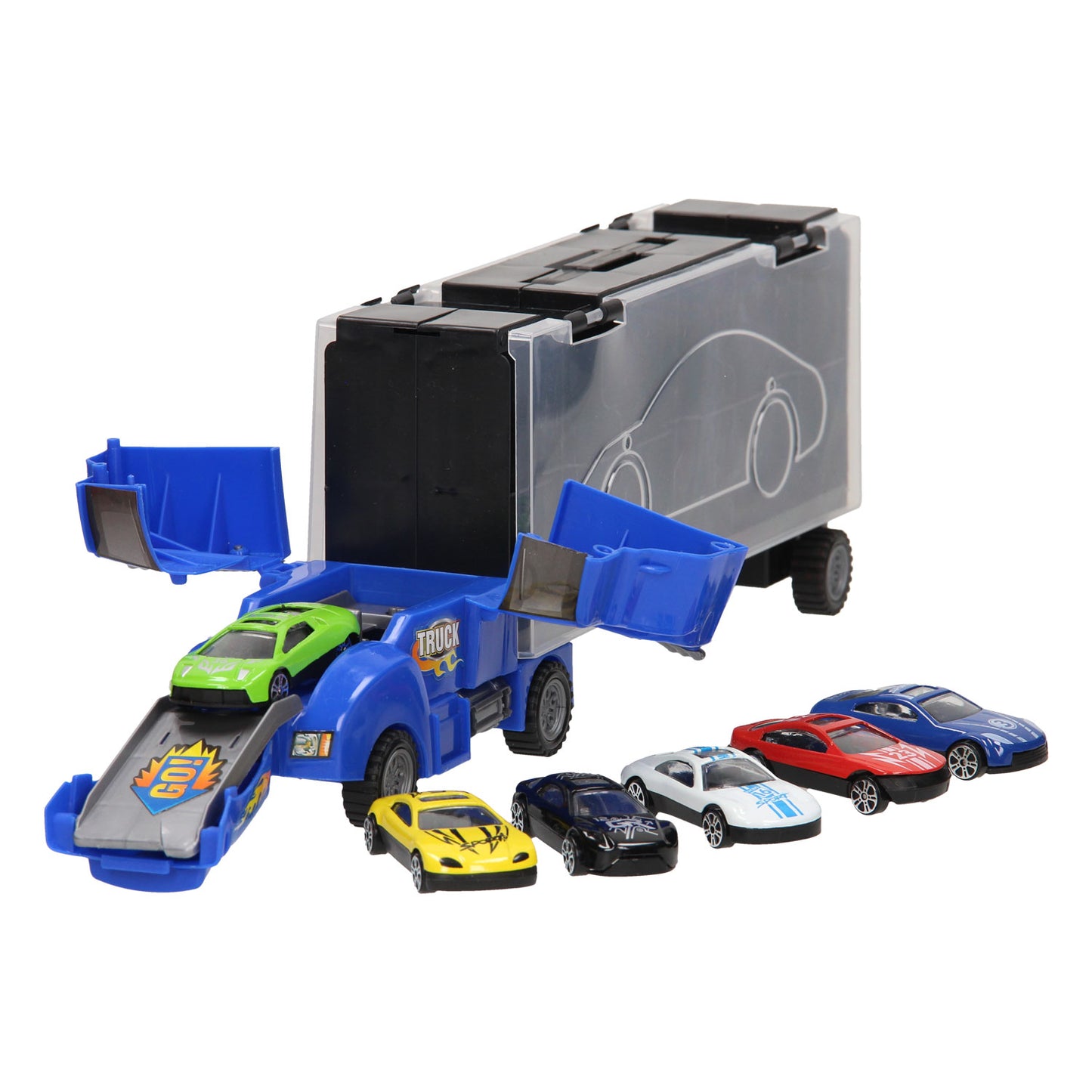 Almacenar autotransporter blauw