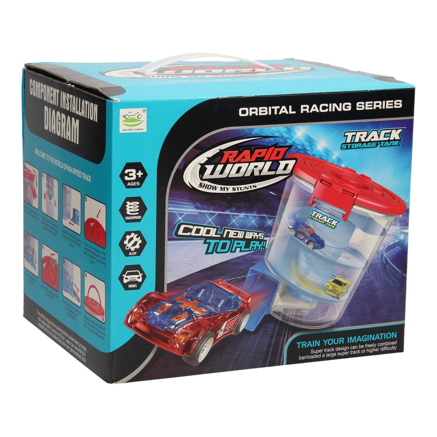 Track Track and Storage Box Cars 2in1