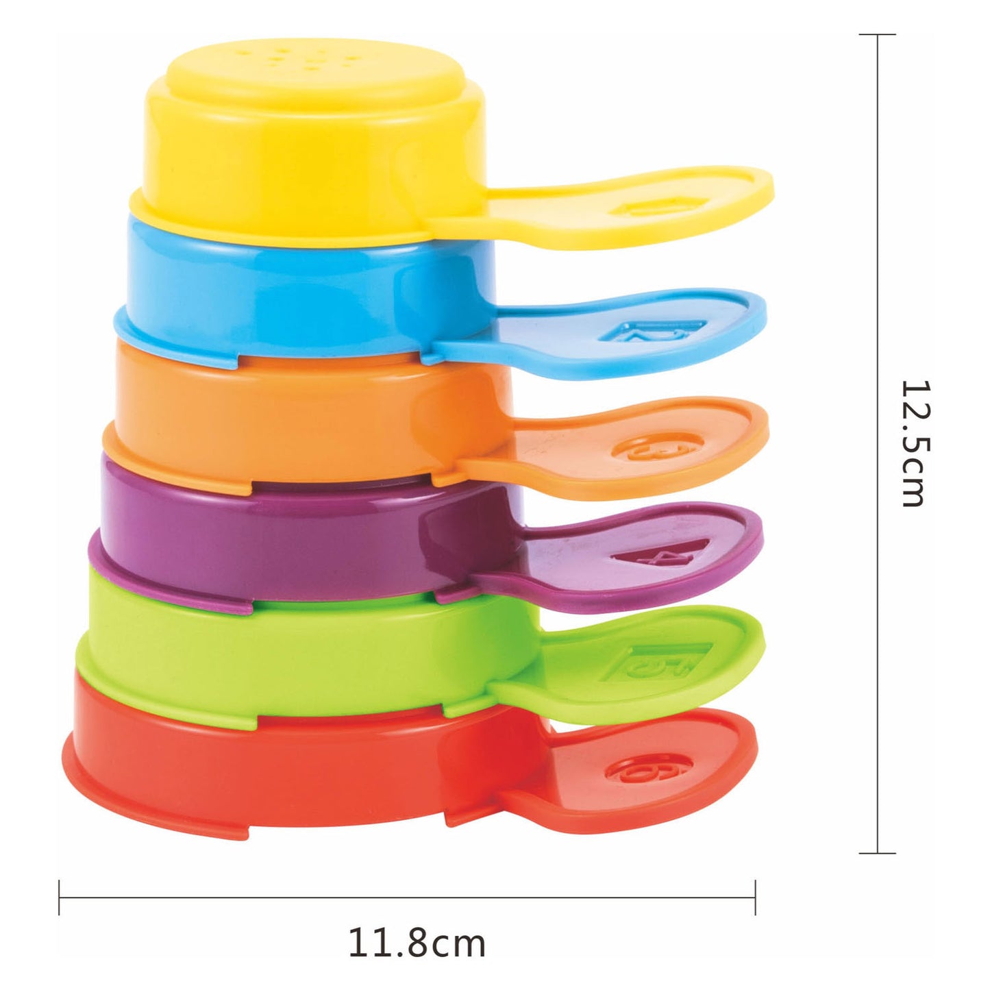 Tazze di impilamento con manico, 6dlg.