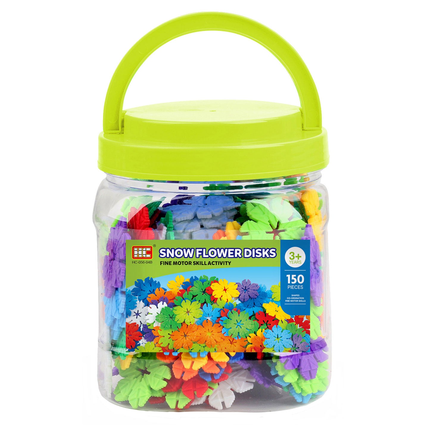 Flores de construcción en caja de almacenamiento, 150 uds.