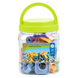 Construction screws pastel in storage box, 24dlg. - afbeelding 1
