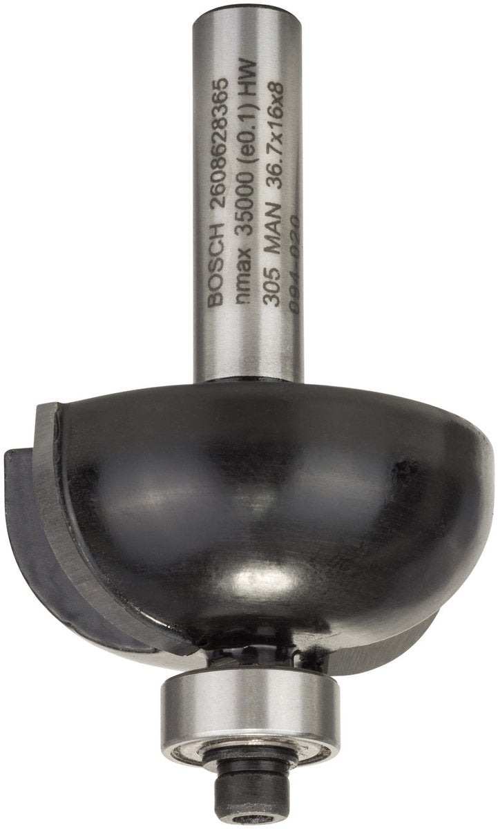Bosch - fresas para perfiles semicirculares 8 mm, r1 12 mm, d 36,7 mm, l 16 mm, g 58 mm