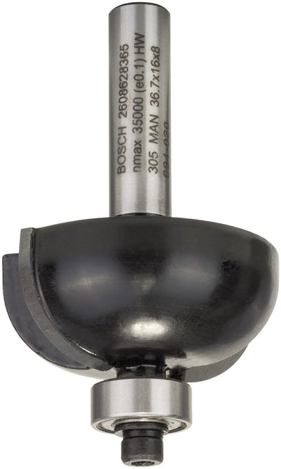 Bosch - fresas para perfiles semicirculares 8 mm, r1 12 mm, d 36,7 mm, l 16 mm, g 58 mm