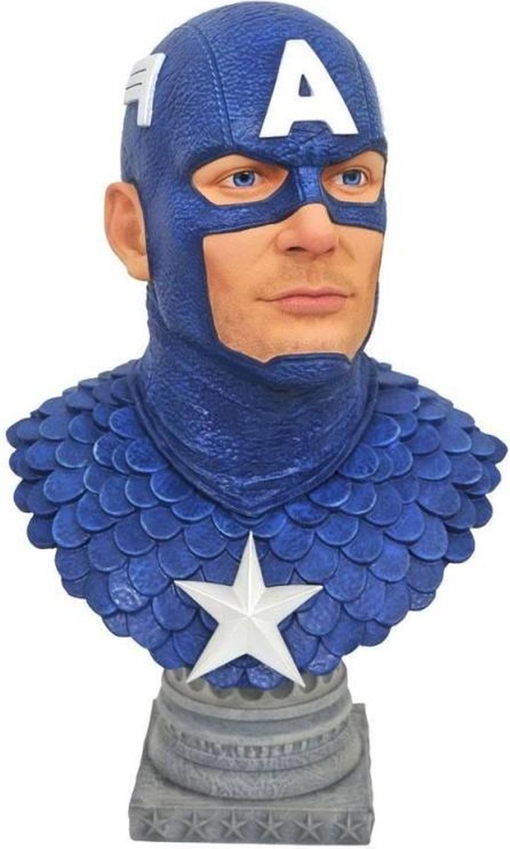 Diamond Select Toys Marvel Comics Legends in 3D Busto 1 2 Capitan America 25 cm