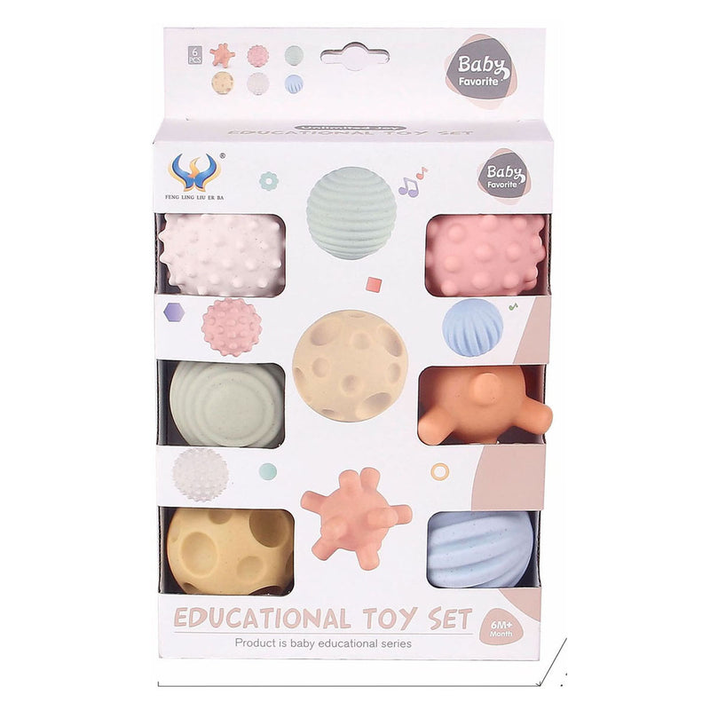 Habilidades motoras y bolas sensoriales pastel, 6st