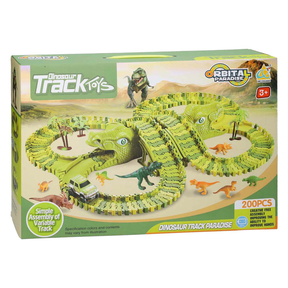 Lobbes dinotrack extenso set de juego, 200 piezas.
