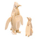 Kit de construcción de madera familia de pingüinos