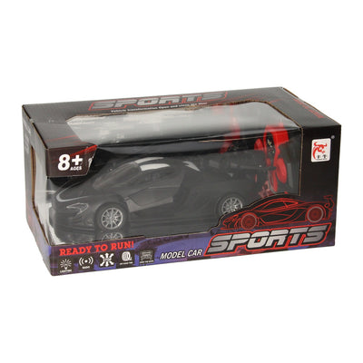 Auto sportiva RC con funzione vapore, nera