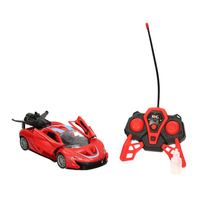 Auto sportiva RC con funzione vapore, rossa