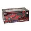 Auto sportiva RC con funzione vapore, rossa