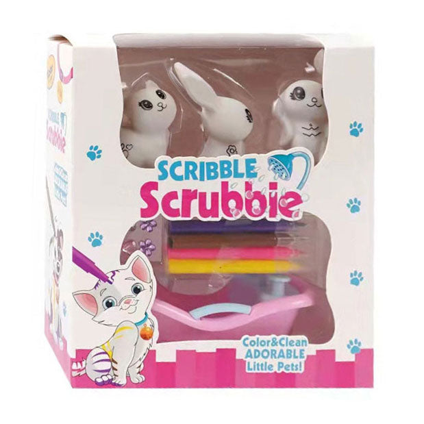 Scribble crubbie animales para colorear con baño