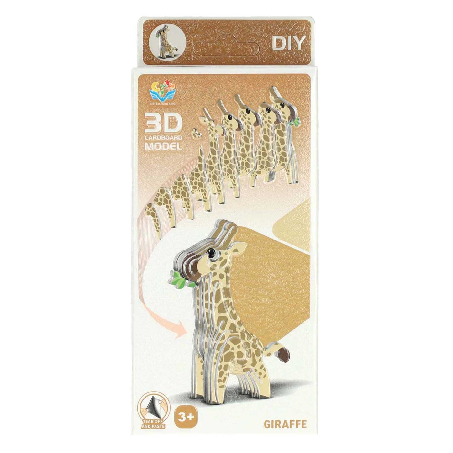 Puzzle 3d jirafa, 30 uds.