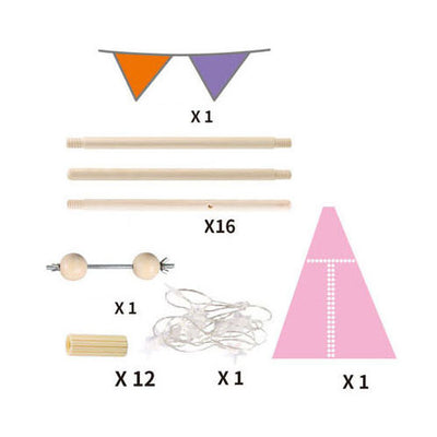 Tenda tipi di lusso con luci, 128 cm