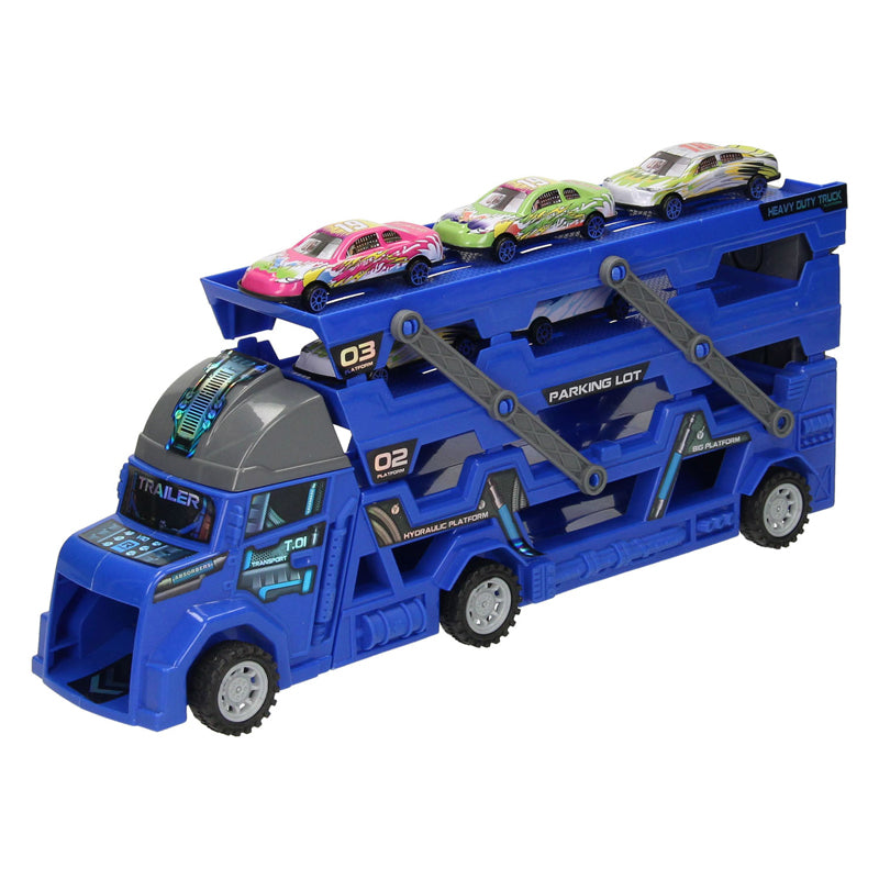 Portacoches plegable con función de disparo - azul