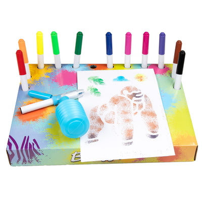 Set penna soffiaggio con animali a pompa