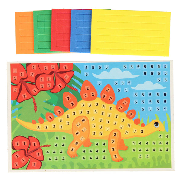 hacer mosaico de dinosaurios