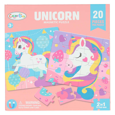 Libro de rompecabezas magnético de unicornio.