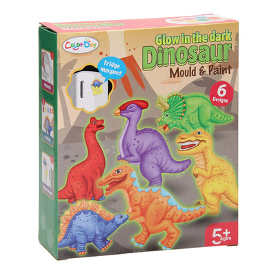 Pittura di fusione che si illumina al buio sui dinosauri