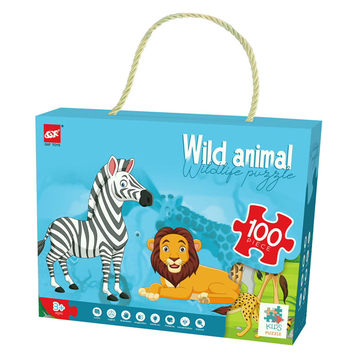 PIANTE PUZLE ANIMALI selvatici, 100 °.