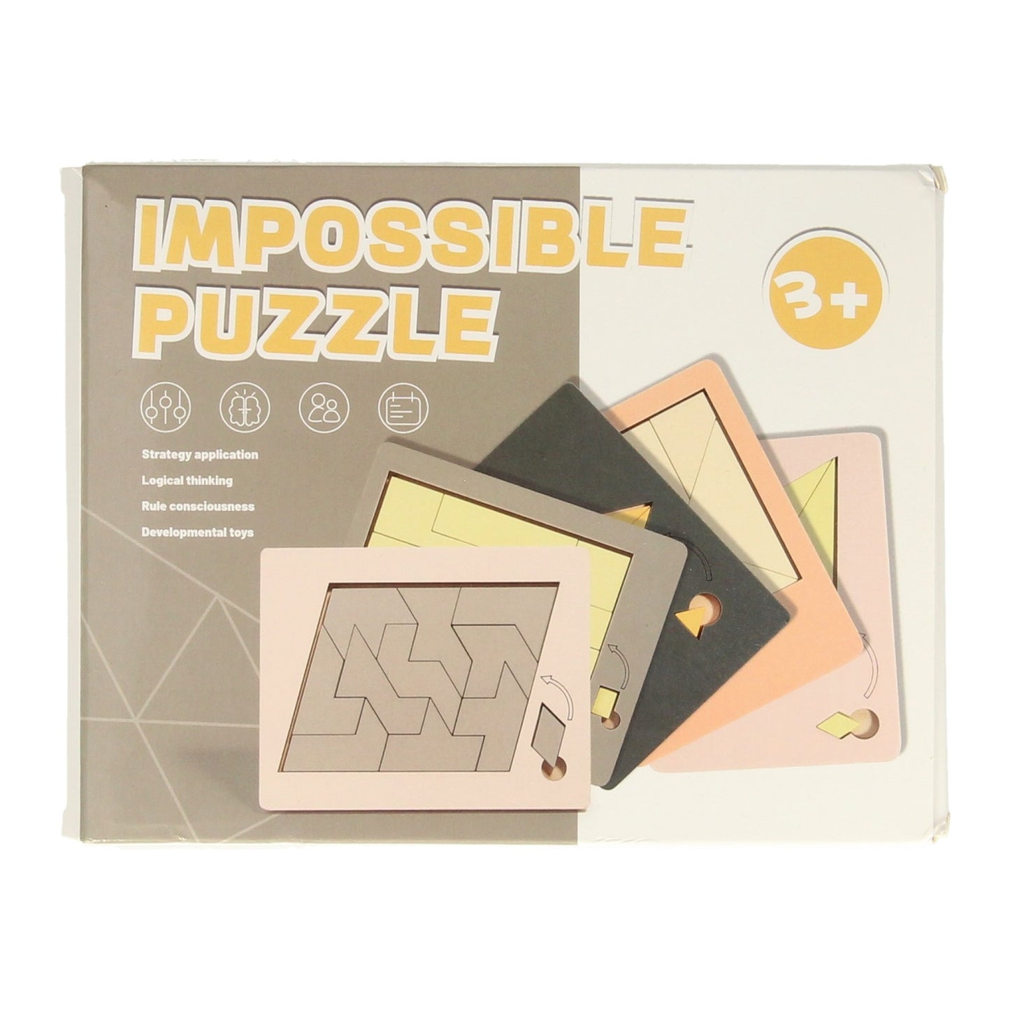 Houten impossible denkpuzzel