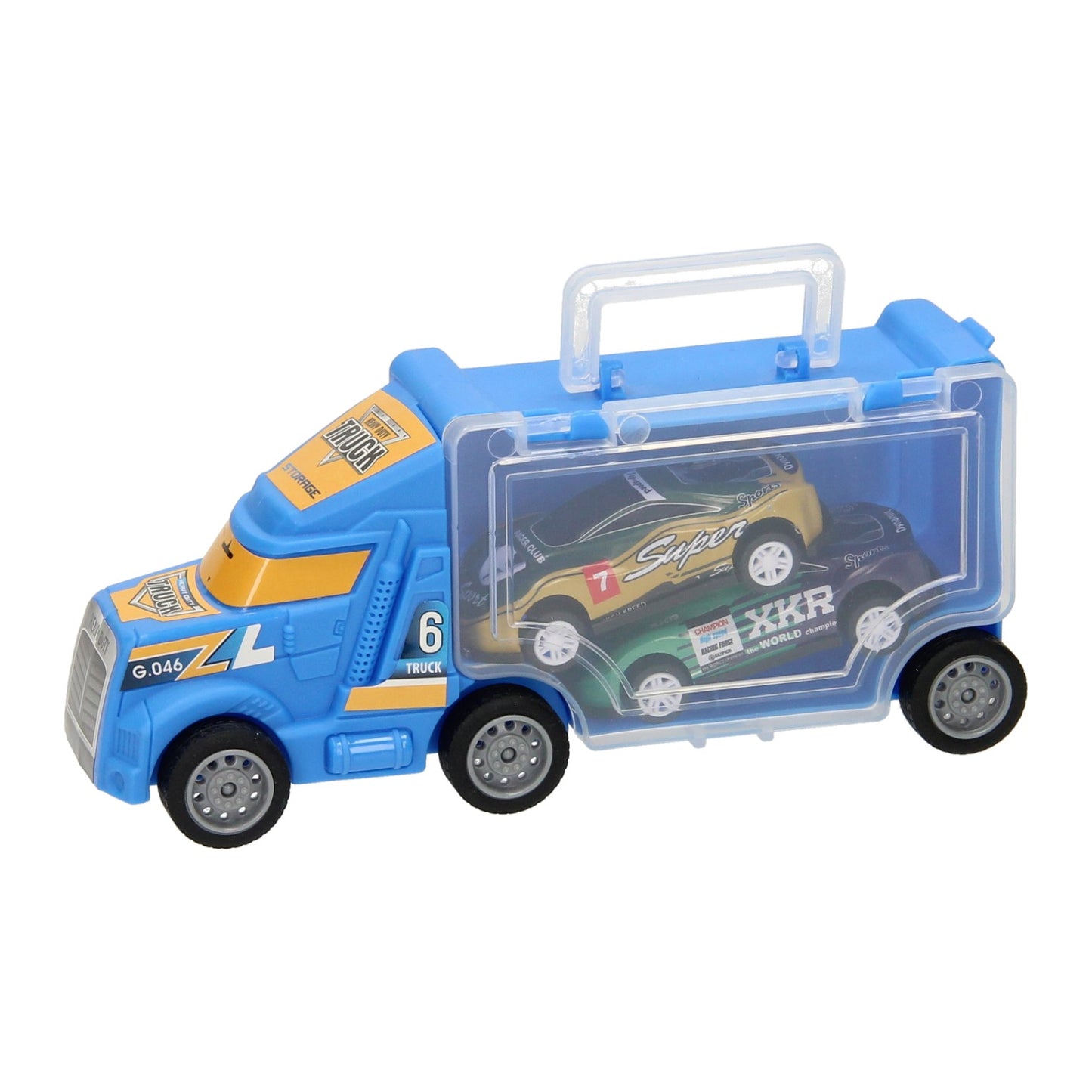 Camioneta con 2 autos
