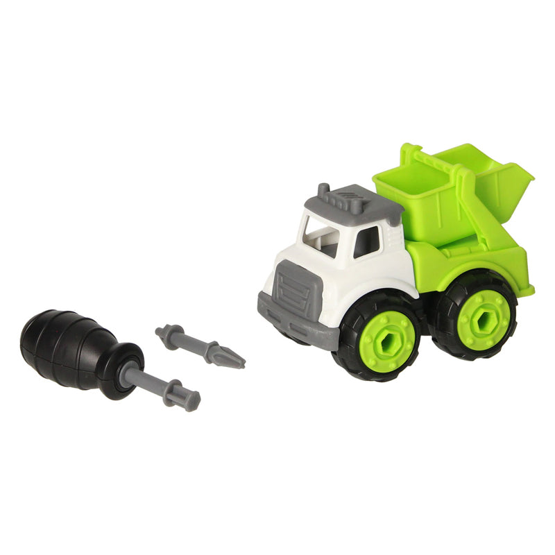 Accensione del camion con ruote avvitabile verde
