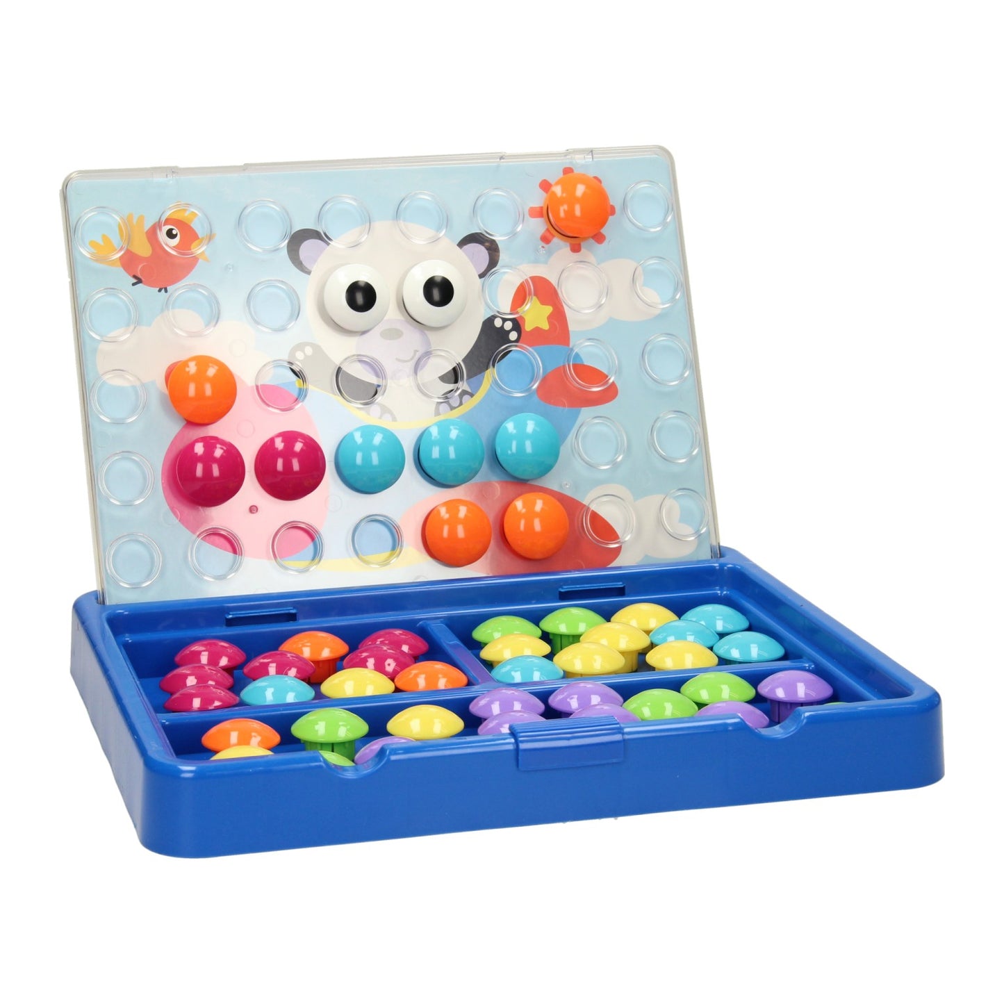 Botones de mosaico enchufables jumbo en maleta, 60 uds.