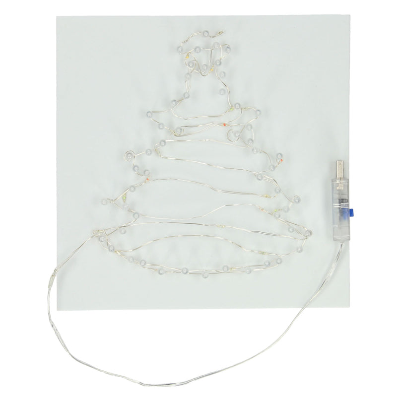 Arte de cuerda Árbol de Navidad con luces LED