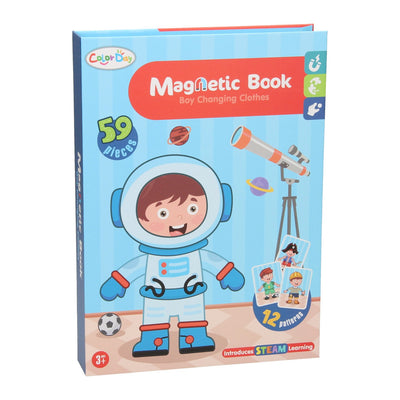 Libro magnetico - abiti da ragazzo, 59 pz.