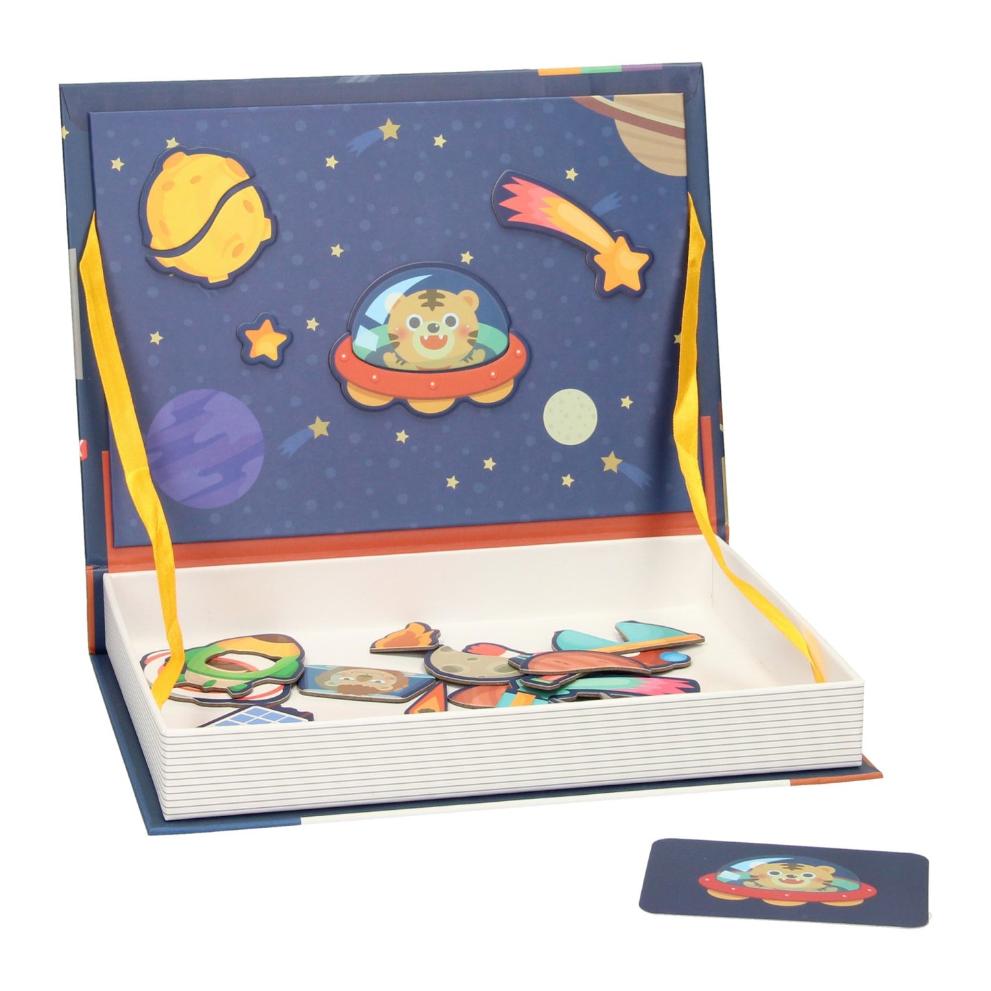 Libro magnético - viajes espaciales, 50 piezas.