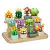 Bouwsteentjes set bloemen etalage