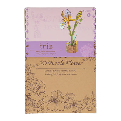 Kit di costruzione 3D in legno iris - 60 parti.