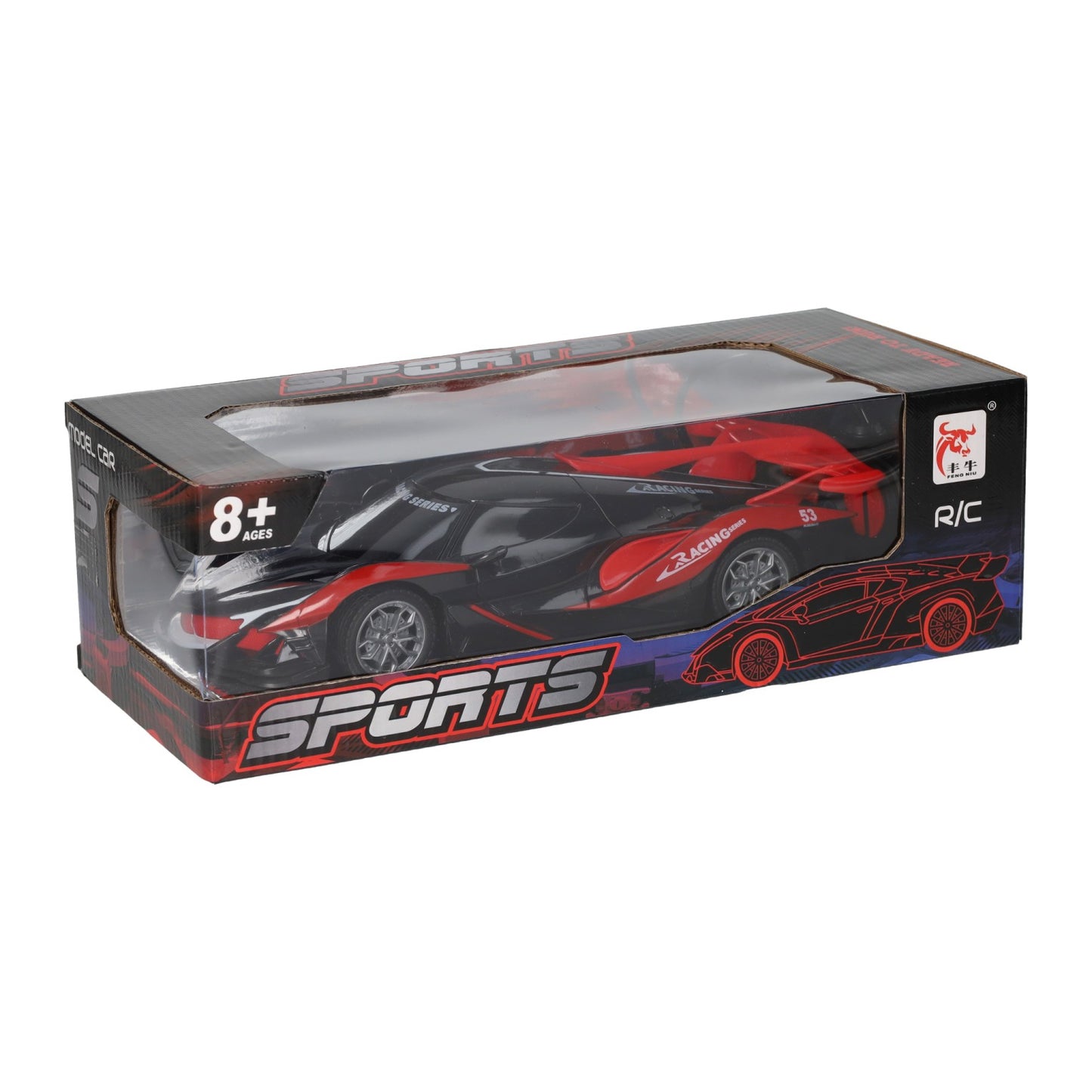 Rc rode racewagen
