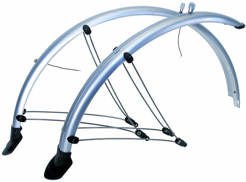 Juego de tablas de alfombrilla 28 29 Mud Max Flex 56 mm con guía de cable de alimentación Plata