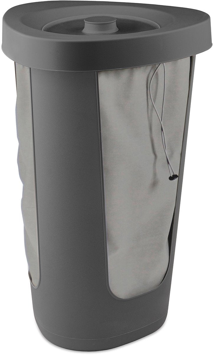 Rotho fabu statiegeld flessenbak -50 liter - incl 2 wasbare binnenzakken - handig te vervoeren - antraciet