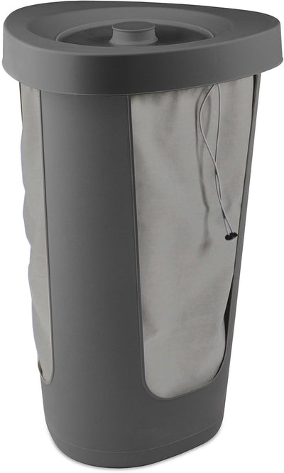 Caja para botellas Rotho Fabu -50 litros - incl. 2 bolsas interiores lavables - fáciles de transportar - antracita