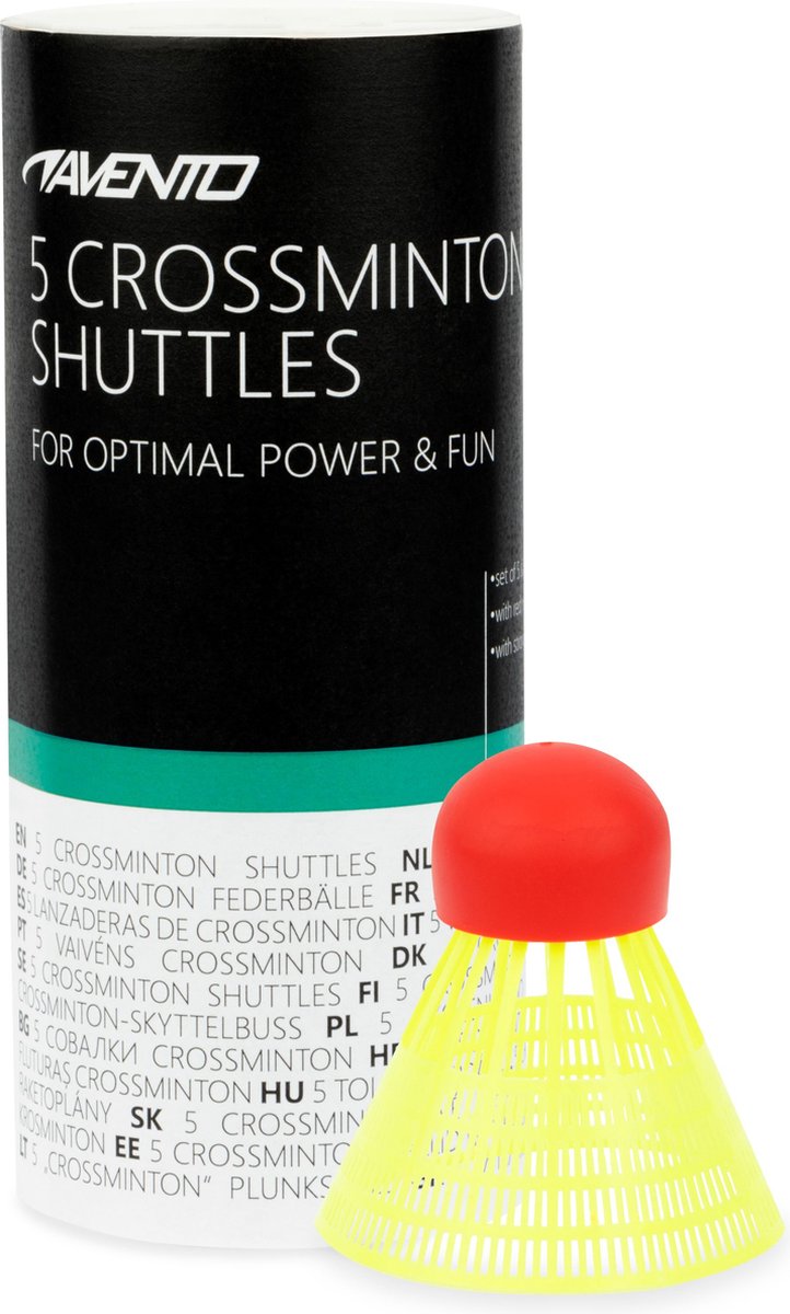 Navette Avento 5 crossminton - giallo fluoro rosso