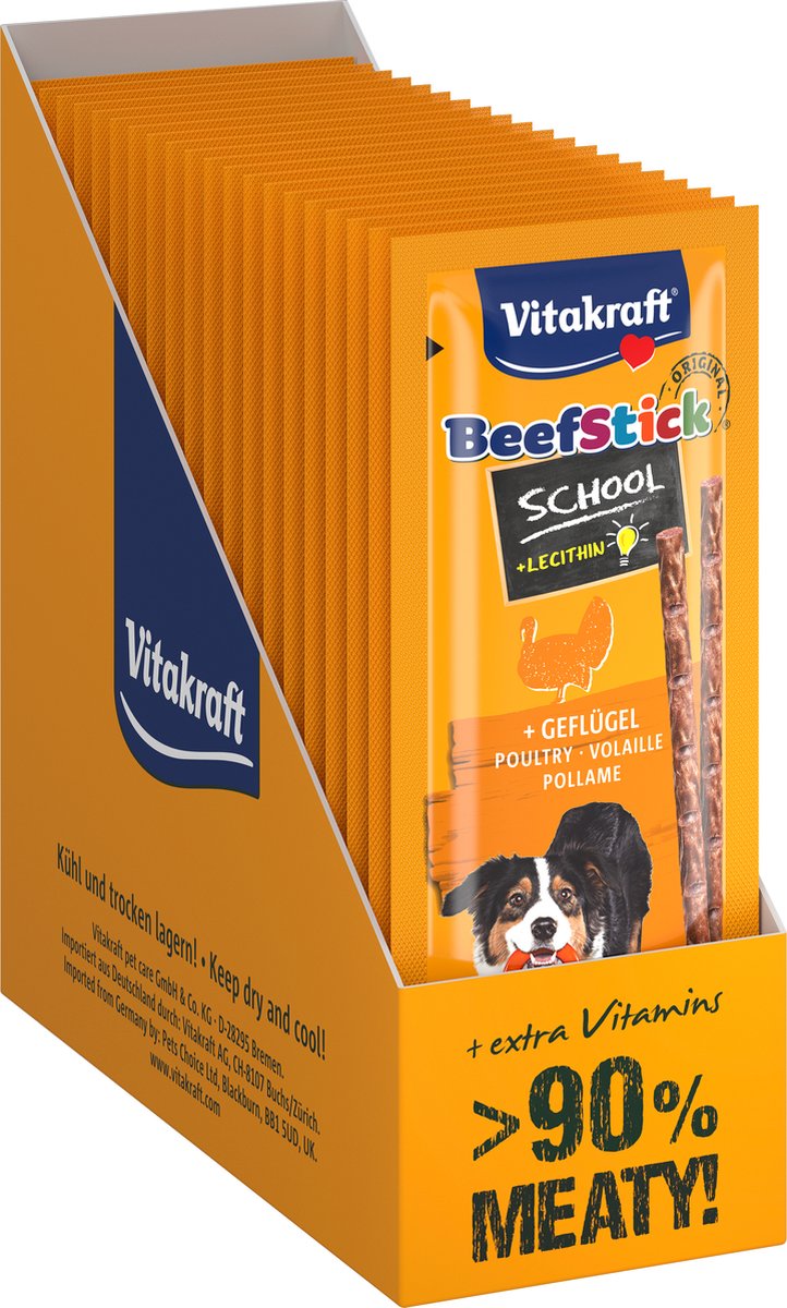 Vitakraft palitos de ternera para aves de corral - 20 piezas - 20x20 gramos