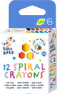 Pastelli a spirale Haku Yoka - 12 pezzi - contiene il 10% di cera d'api - 3 anni