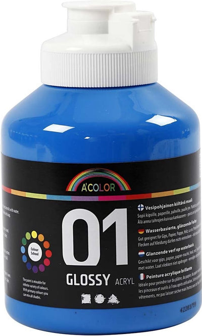 Vernice acrilica Creative Company lucida, blu primario, 500 ml 1 bottiglia