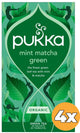 Pukka tè menta verde matcha - 80 bustine di tè - tisana biologica - menta - tè verde - 4 x 20 bustine - confezione risparmio di tè