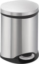 Eko - shell bin pedaalemmer 6 liter - stainless steel plastic - mat rvs - prullenbak
