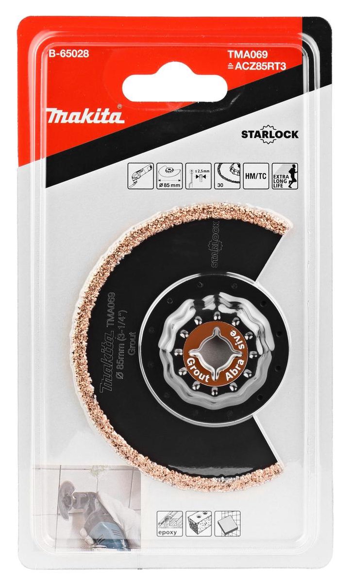 Accessori Makita fresa a segmenti hm-riff tma023 c85 hm vo gz - b-65028