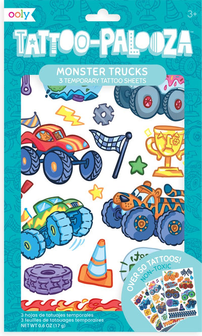Ooly - tattoo palooza - tijdelijke tatoeages - monstertrucks