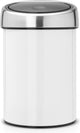 Brabantia touch bin prullenbak - 3 liter - badkamer - white brilliant steel deksel