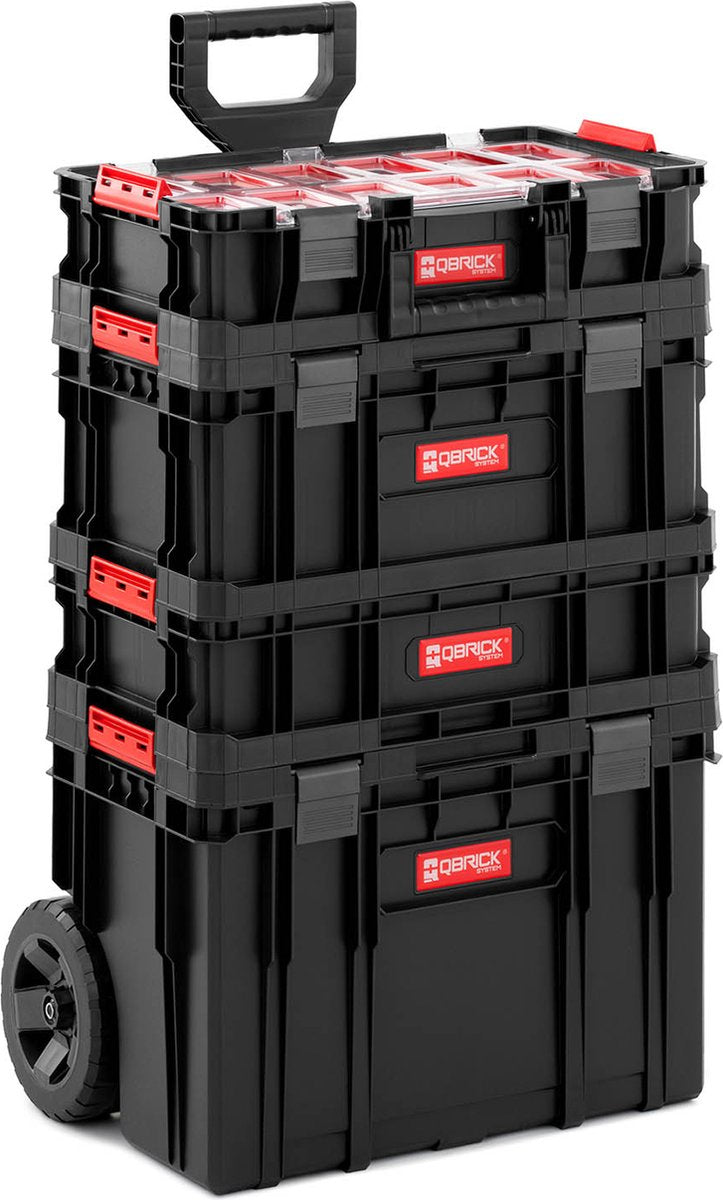 Qbrick system 6-in-1 gereedschapswagen set inclusief koffer, doos en organizer