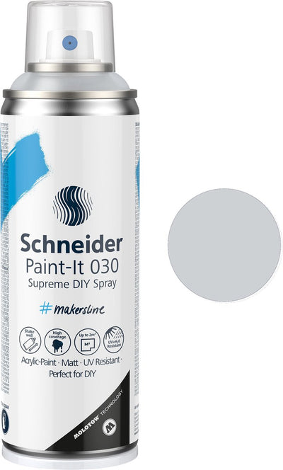 Vernice spray Schneider per cancelleria Schneider - paint-it 030 - vernice spray fai da te - vernice acrilica - 200 ml - vernice trasparente opaca - s-ml03050490