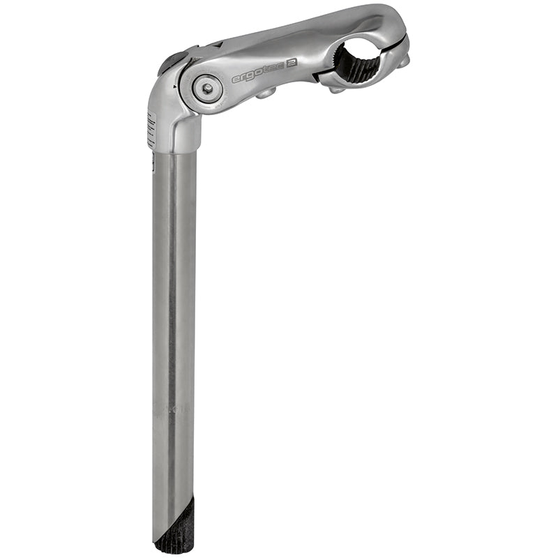 Ergotec Stem Stem Kobra Acero inoxidable ajustable 22.2 300x110 25.4 mm de plata